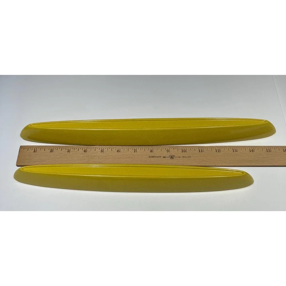 MCM‎ Olive Boat Tray Melamine Melmac Yellow Set of 3